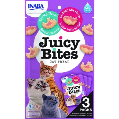 Inaba kot Juicy Bites krewetka i owoce morza 3 x 11,3g EU704