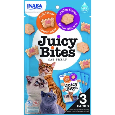 Inaba kot Juicy Bites krab i przegrzebki 3 x 11,3g EU703