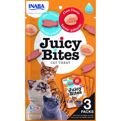 Inaba kot Juicy Bites ryba i małże 3 x 11,3g EU702