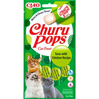 Inaba kot Churu Pops tuńczyk kurczak 4 x 15g EU713