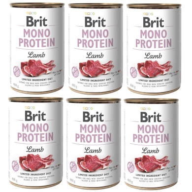 Brit MONOPROTEIN 6 x puszka 400g jagnięcina