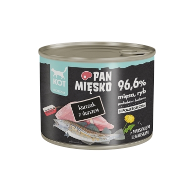 Pan Mięsko kot 200g puszka kurczak dorsz