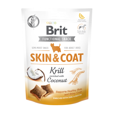 Brit Functional Snack 150g SKIN COAT kryl kokos