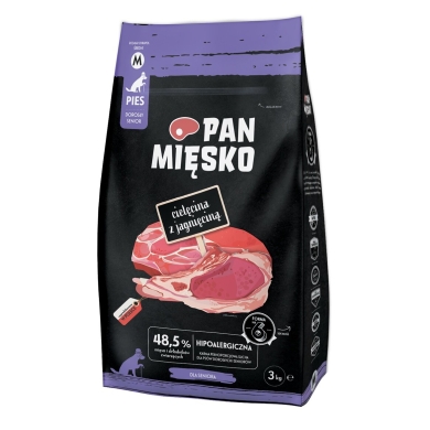 Pan Mięsko dla psów seniorów cielęcina z jagnięciną M 3kg