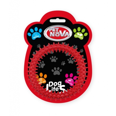 Pet Nova TPR dental ring czerwony