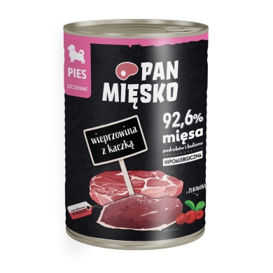 Pan Mięsko pies 400g jr wieprzowina kaczka