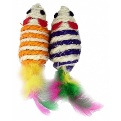 Pet Nova cat sisal mouse set 7