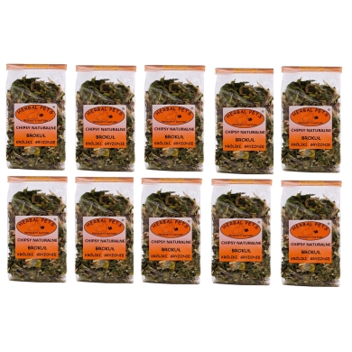 Herbal 10 x opakowanie 40g chipsy naturalne z brokuła