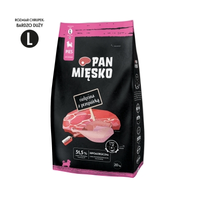 Pan Mięsko pies 3kg jr cielęcina przepiórka L