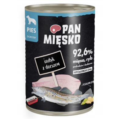 Pan Mięsko pies 400g indyk dorsz