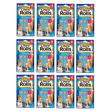 Inaba Churu Rolls 12 x opakowanie 40g kurczak z tuńczykiem i przegrzebkami EU732