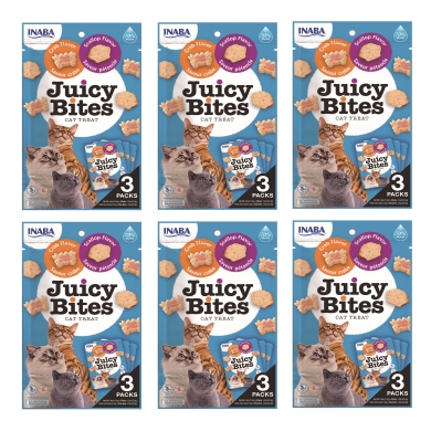 Inaba Juicy Bites 6 x opakowanie 33,9g przegrzebki i krab