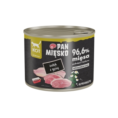 Pan Mięsko kot 200g puszka indyk gęś