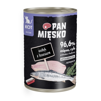 Pan Mięsko kot 400g puszka jr indyk łosoś