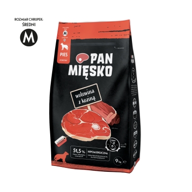 Pan Mięsko wołowina kozina M 9kg