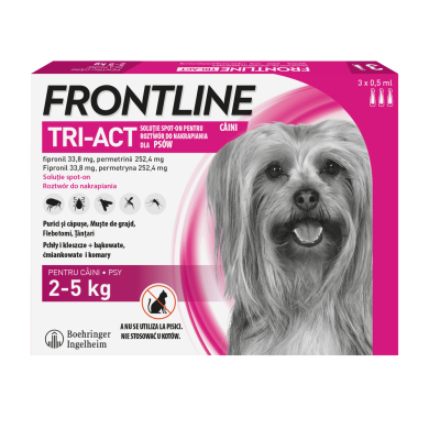 Frontline Tri-act preparat na pchły i kleszcze 2-5kg