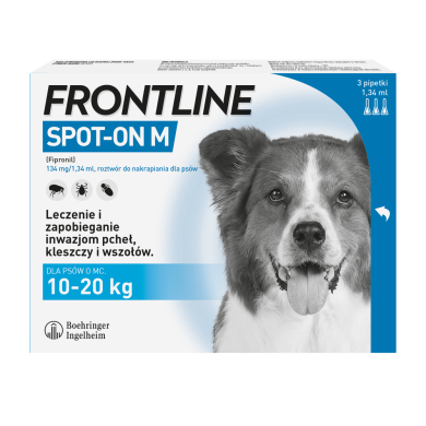 Frontline Spot On preparat na pchły i kleszcze 10-20kg