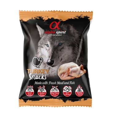 Alpha Spirit dog snacks 50g indyk